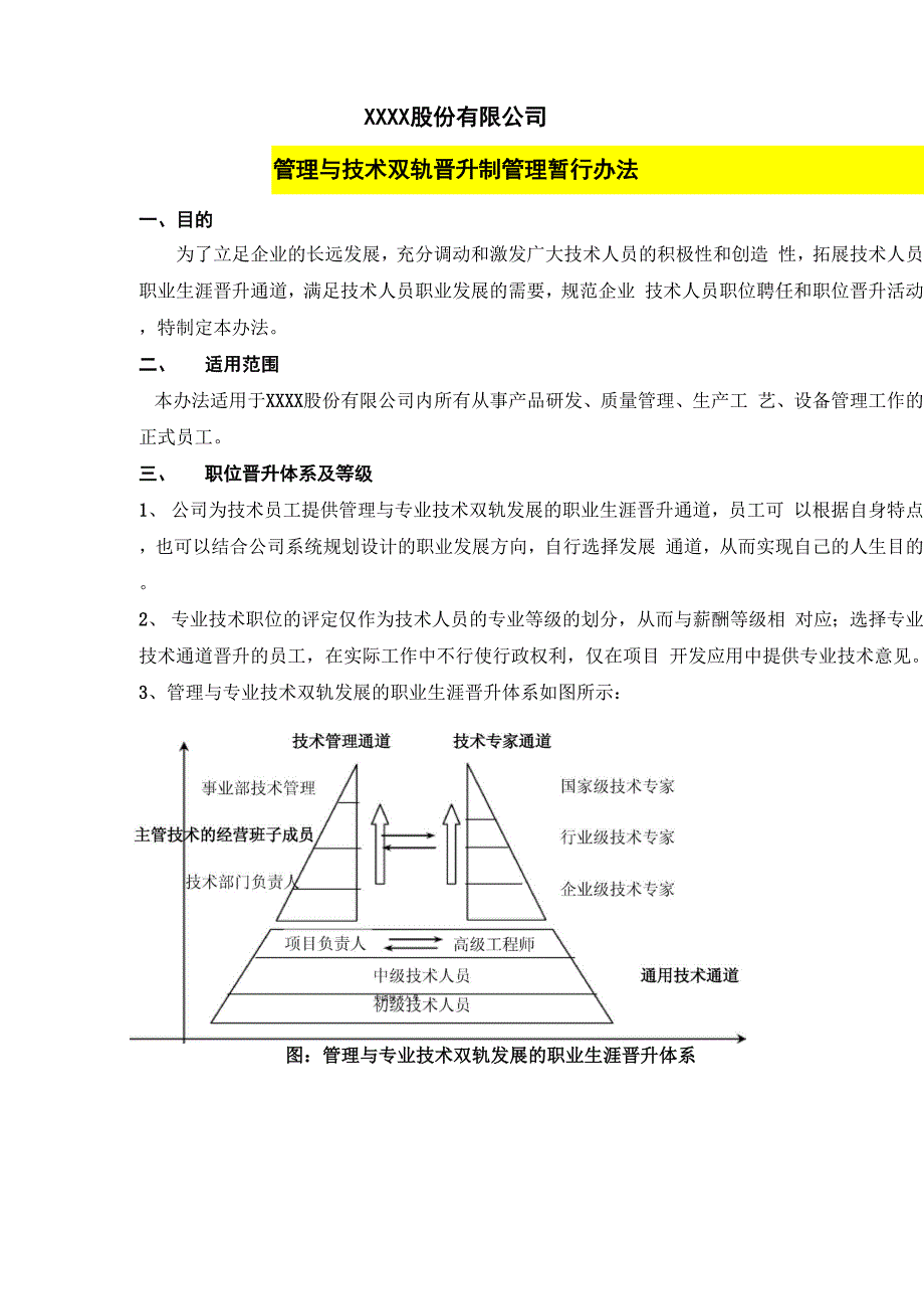 管理与技术双轨晋升制管理暂行办法_第1页