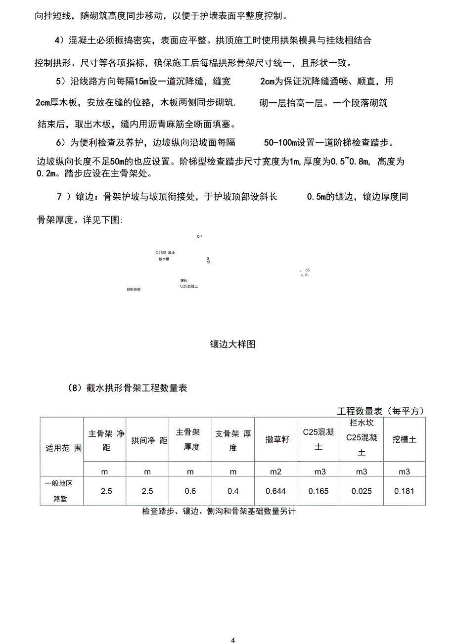 混凝土拱形骨架施工技术交底_第4页