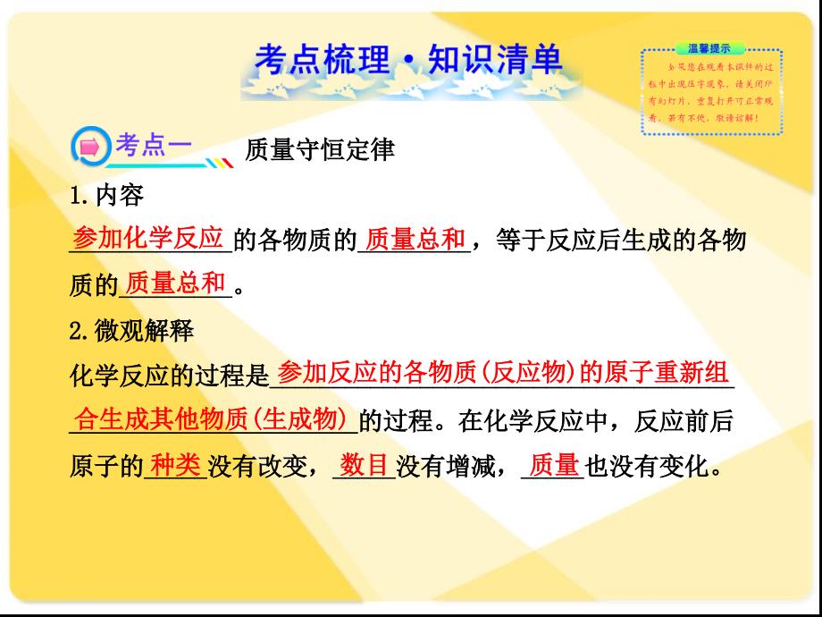 2014届中考化学一轮复习_第五单元《化学方程式》(考点梳理+核心要点+经典真题+综合检测)课件_新人教版_第2页