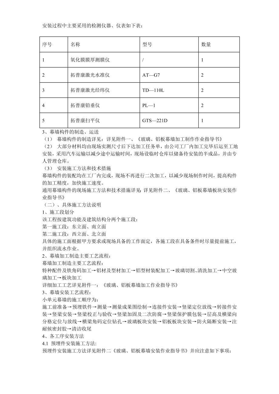 12-某幕墙工程施工方案_第4页