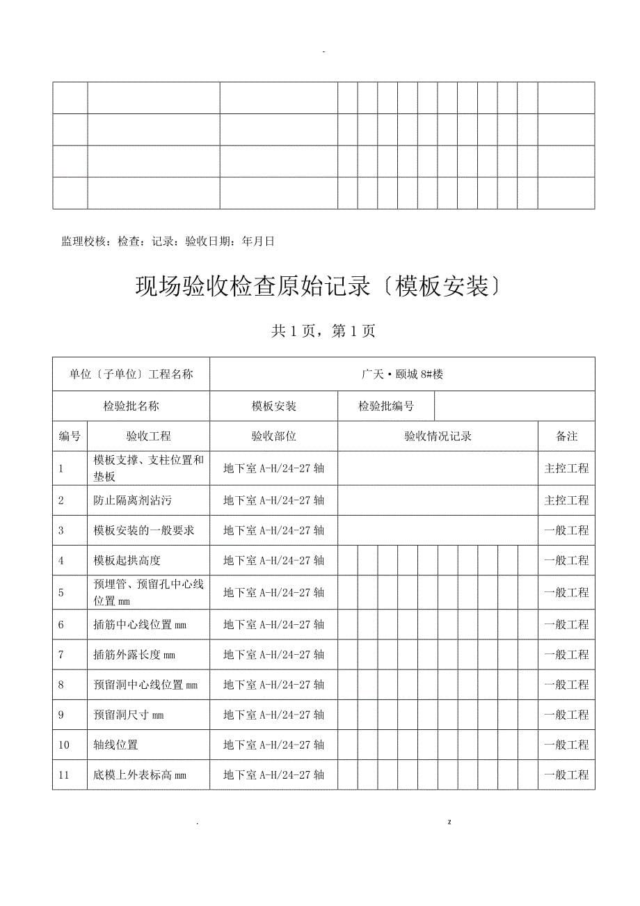 现场验收检查原始记录_第5页