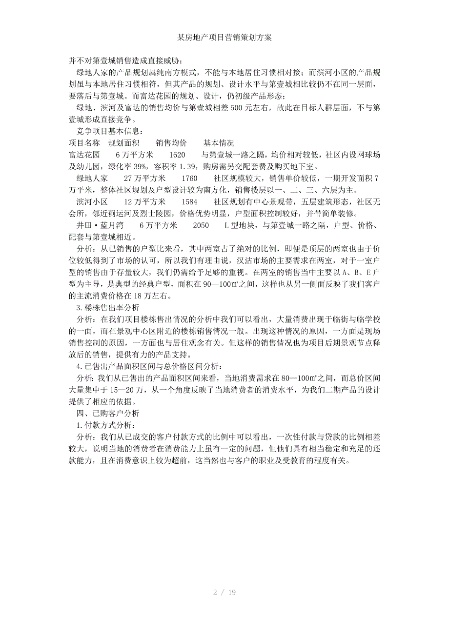 某房地产项目营销策划方案_第2页