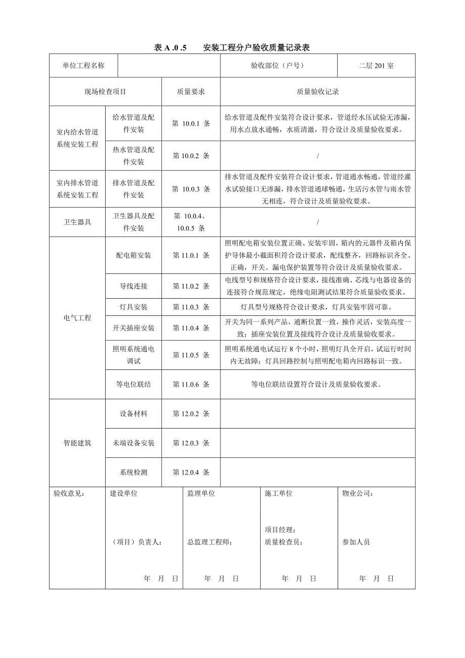 (完整版)福建省2010版分户验收表格填写范例.doc_第5页