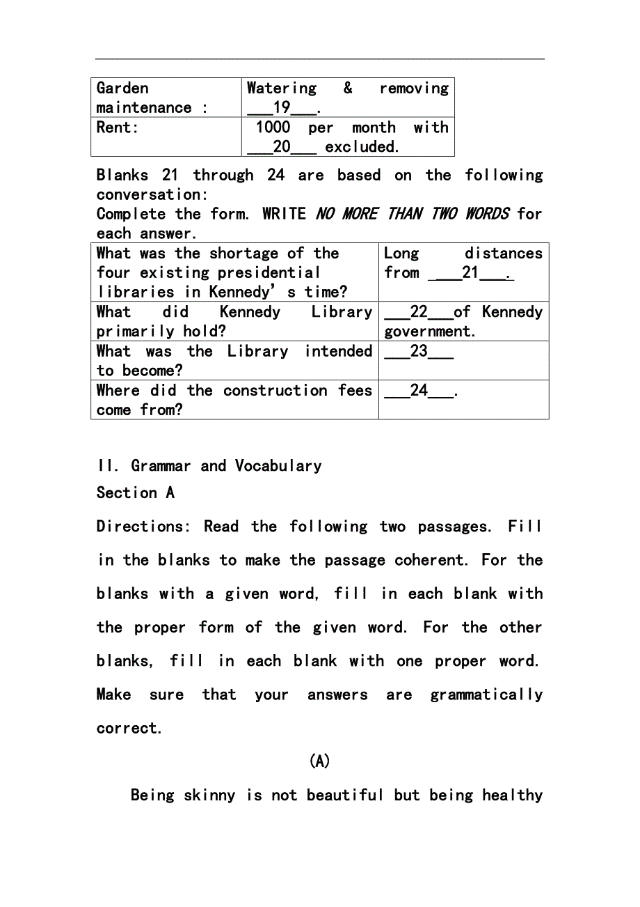 上海市闸北区高三第二学期期中练习英语试题及答案_第4页