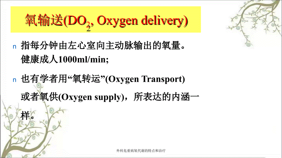 外科危重病氧代谢的特点和治疗课件_第4页