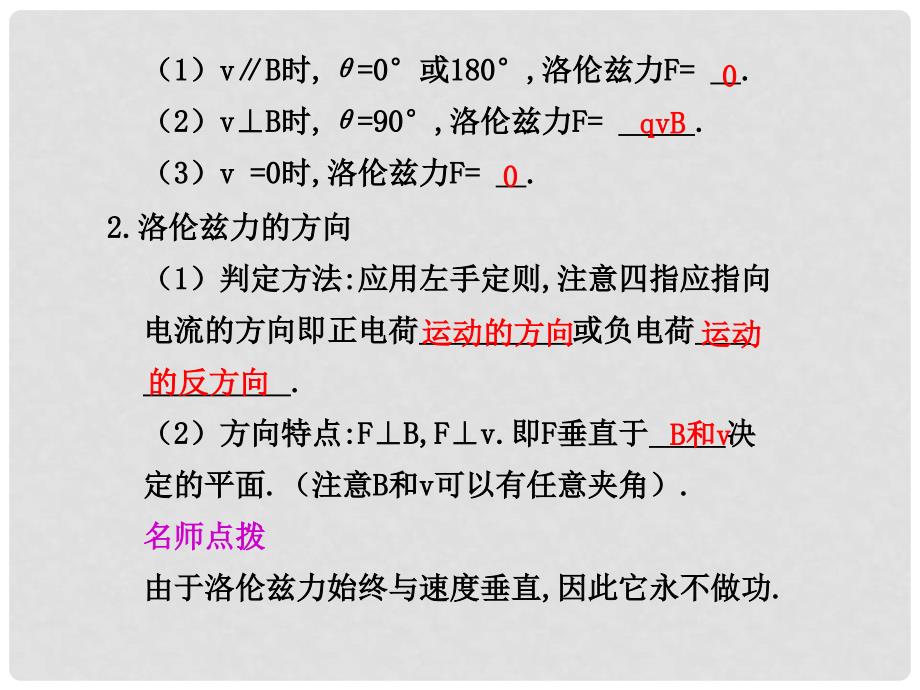 高三物理第八章 磁场 第3课时 磁场对运动电荷的作用_第2页