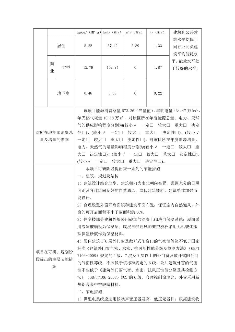 南山购物中心项目节能评估报告书_第5页