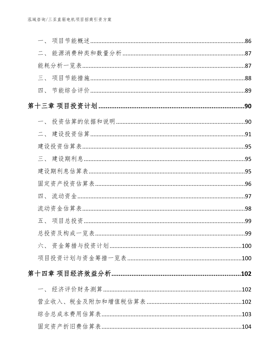 三亚直驱电机项目招商引资方案（模板）_第4页