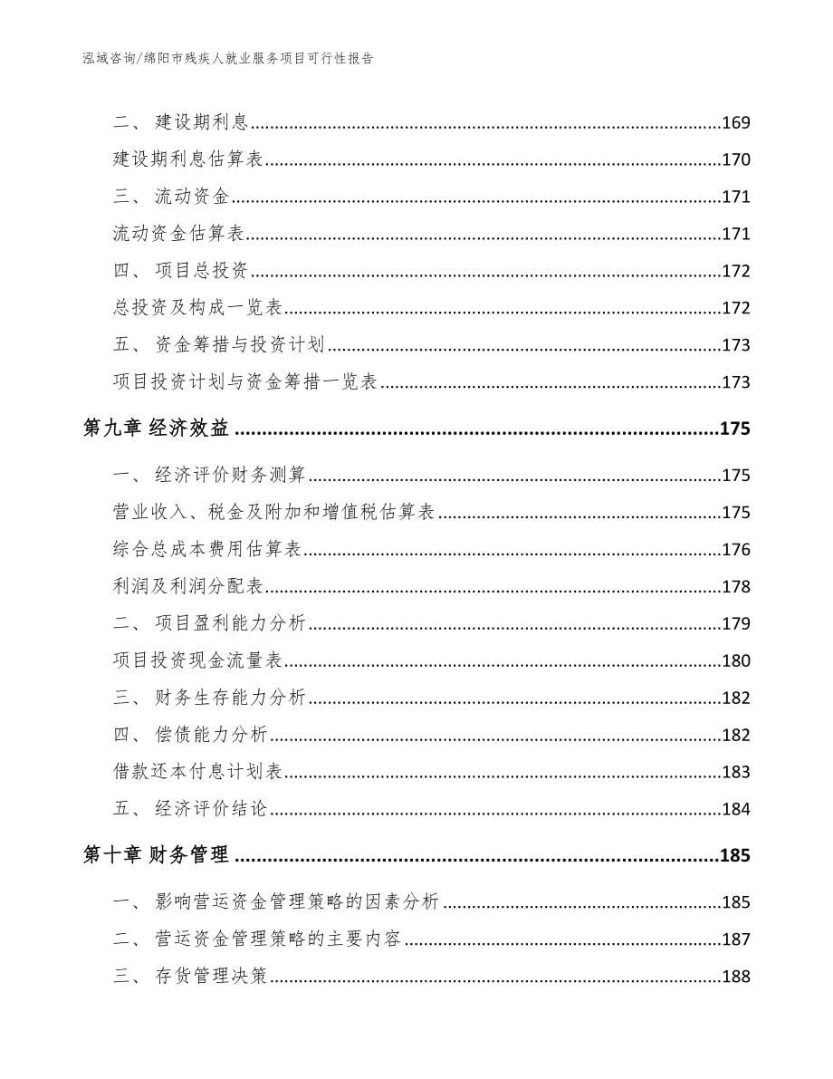 绵阳市残疾人就业服务项目可行性报告_模板_第5页