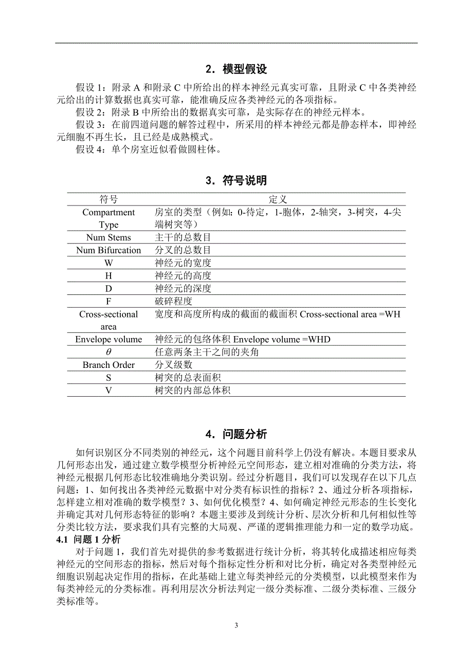 神经元的形态分类和识别__2010年研究生数模C题一等奖论文2_第3页