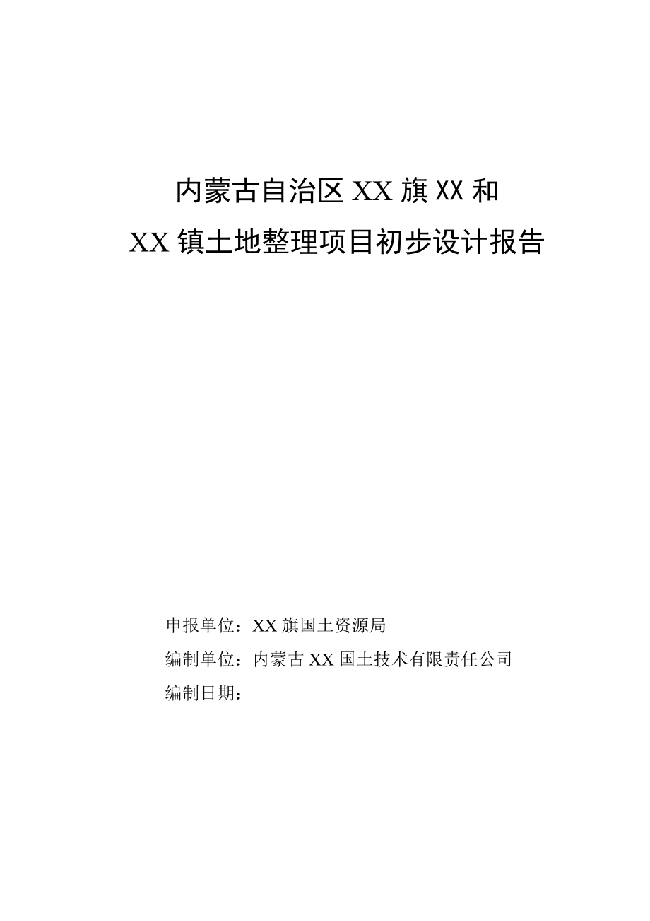 土地整理项目可行性初步设计方案书.doc_第1页