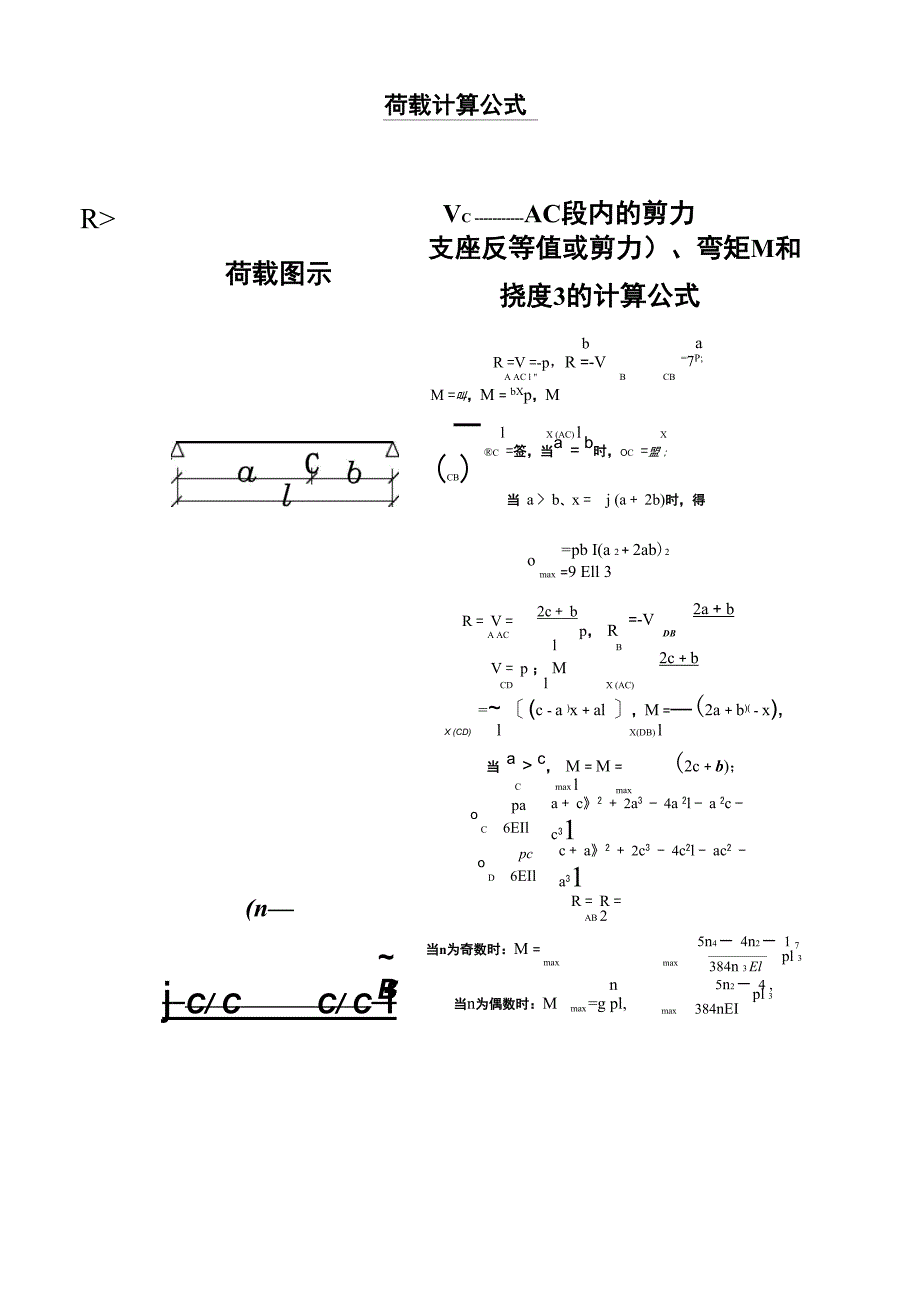 荷载计算公式_第1页