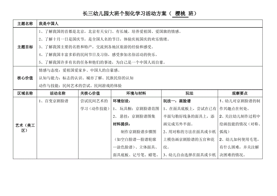 我是中国人个别化学习方案_第1页