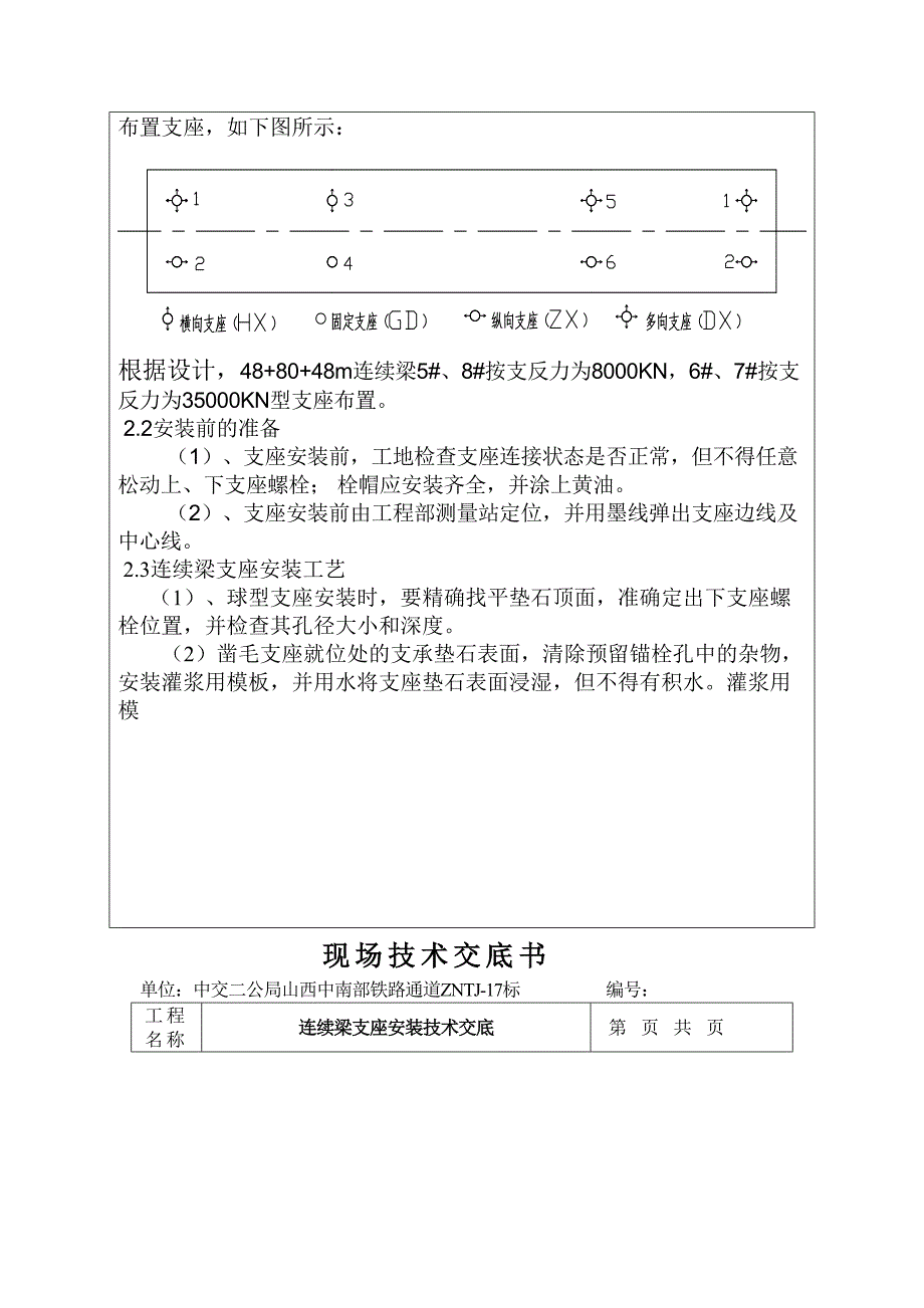 连续梁支座安装技术交底_第3页