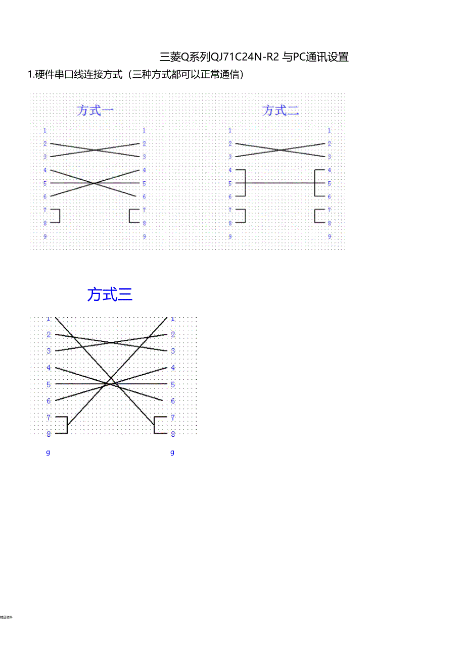 三菱Q系列QJ71C24N-R2连PC通讯设置_第1页