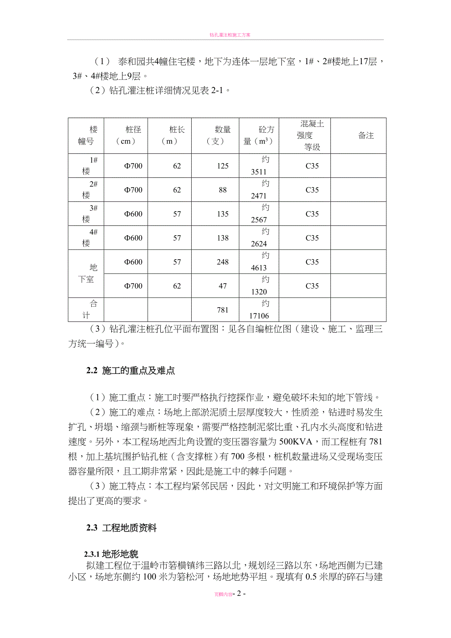 钻孔灌注桩施工方案79621(同名65135)_第2页