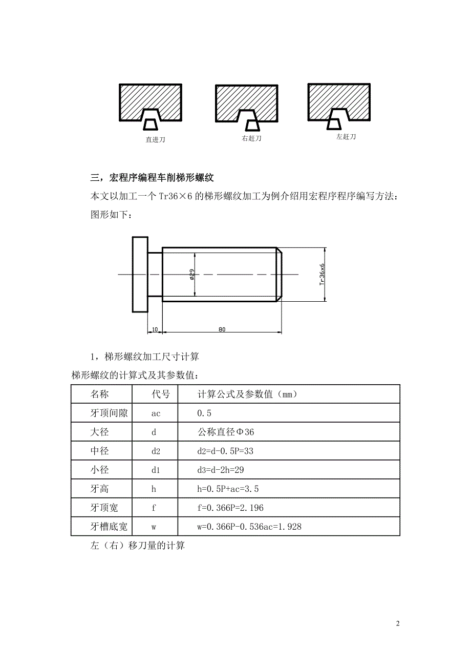 数控车床上应用宏程序加工梯形螺纹_第2页