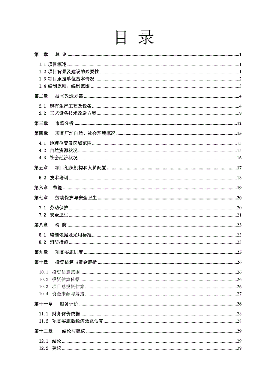 酒精生产线技术改造项目可行性研究报告.doc_第1页