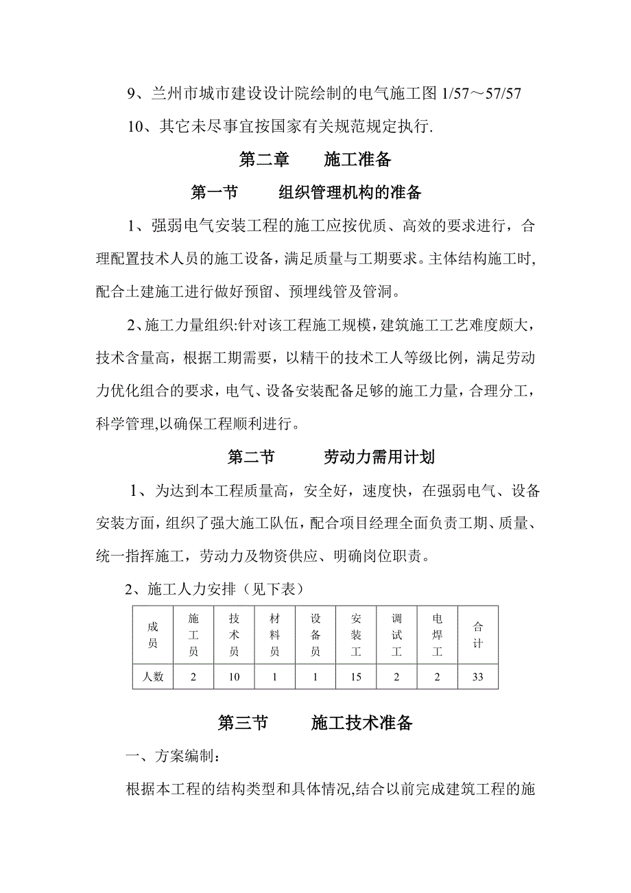 (酒店)电气施工组织设计(方案)报审表_第4页