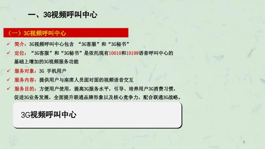 中国联通3G视频呼叫中心18页课件_第3页