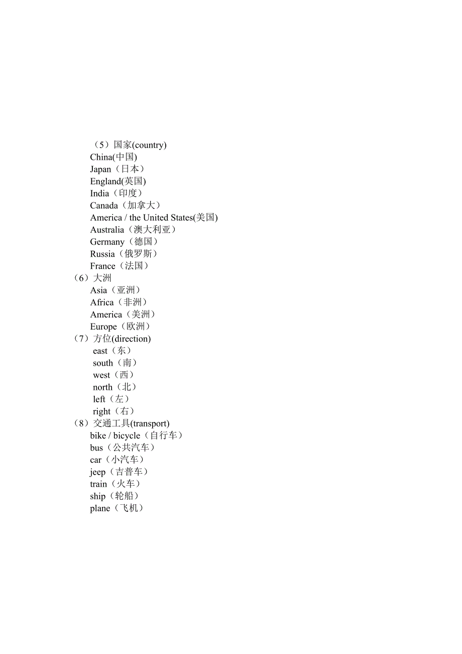 初中英语单词分类记忆大全_第2页