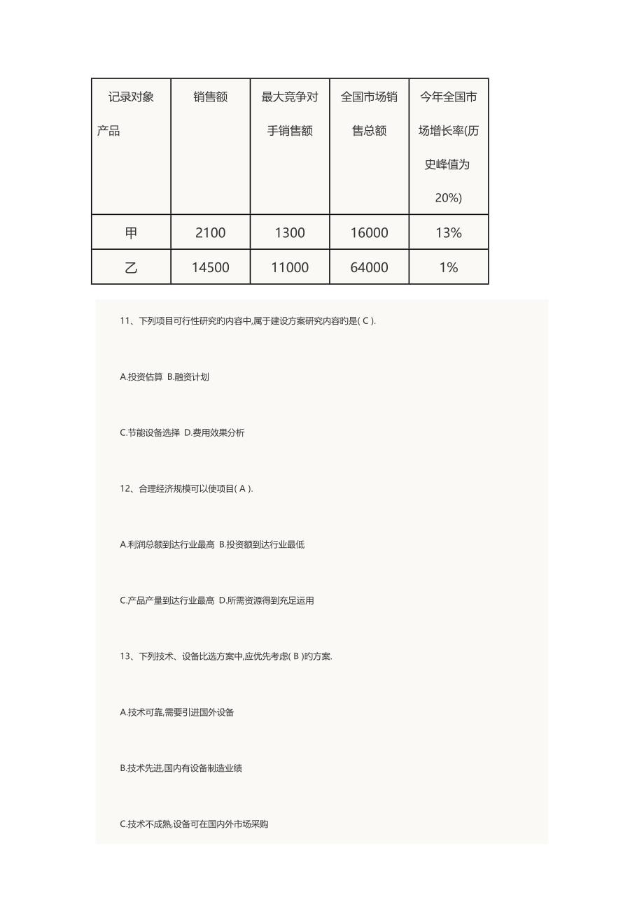 2023年咨询工程师项目决策分析与评价真题_第4页