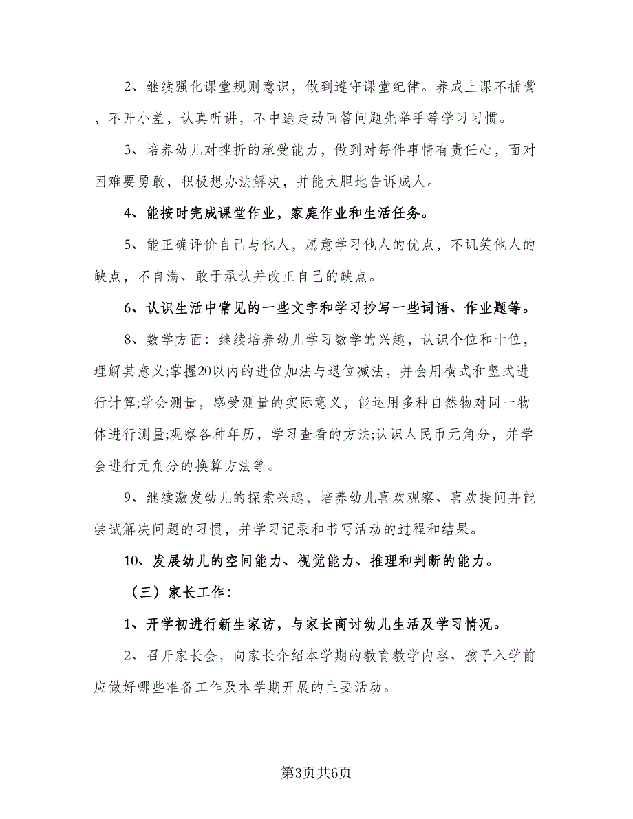 2023学前班班主任计划模板（二篇）_第3页