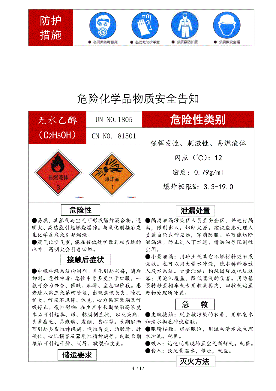 企业常见的危险化学品安全告知牌模板参考模板范本.doc_第4页