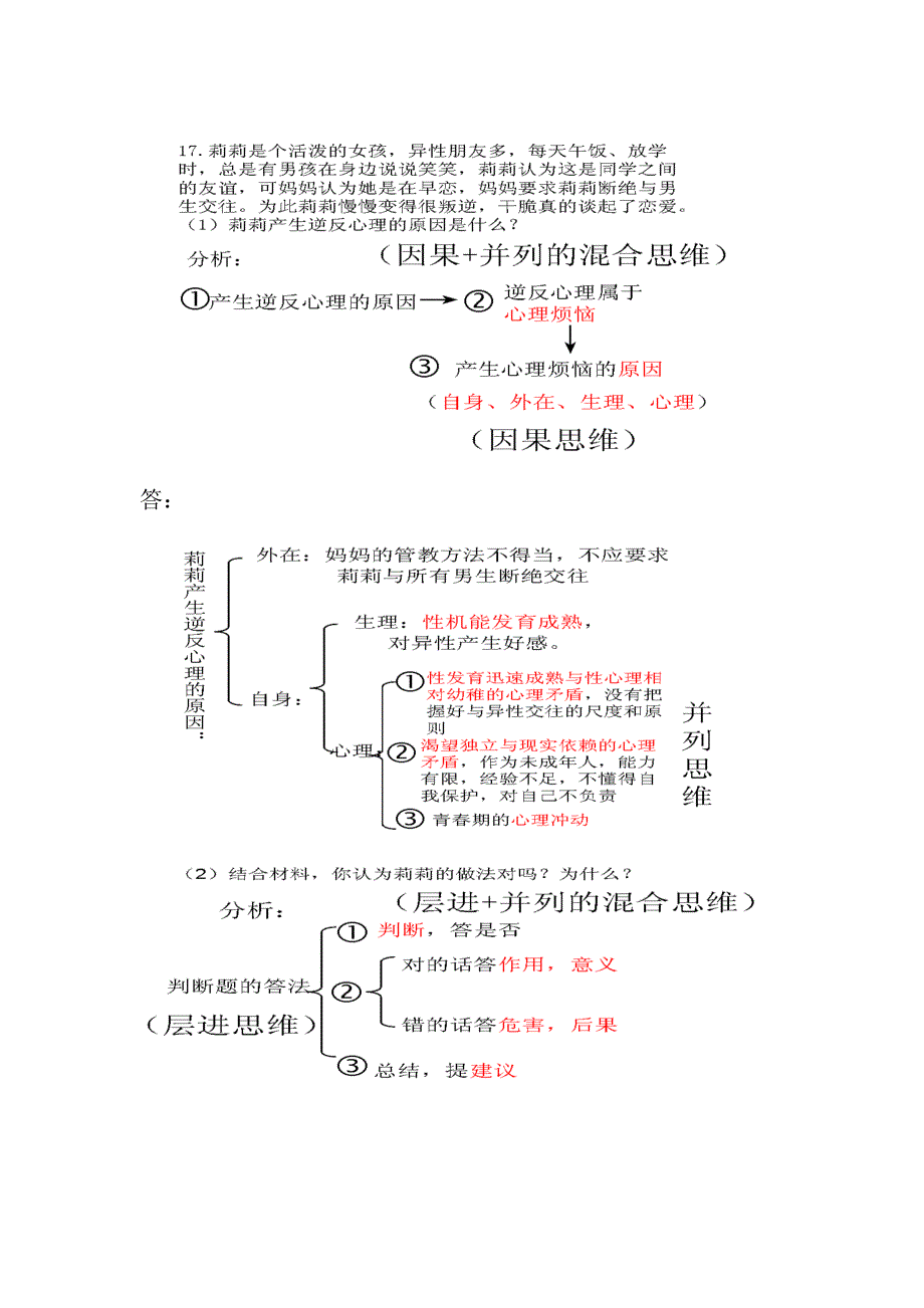 七年级道德与法治五种思维模式、答题技巧_第2页