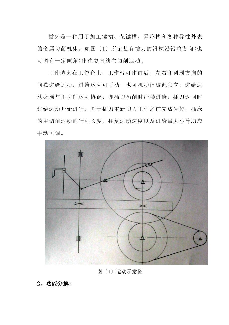 插床 机械原理课程设计_第4页