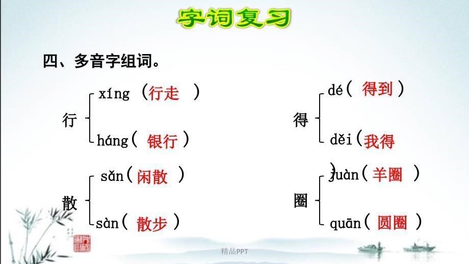 2019部编版三年级语文下册期末总复习ppt课件_第5页