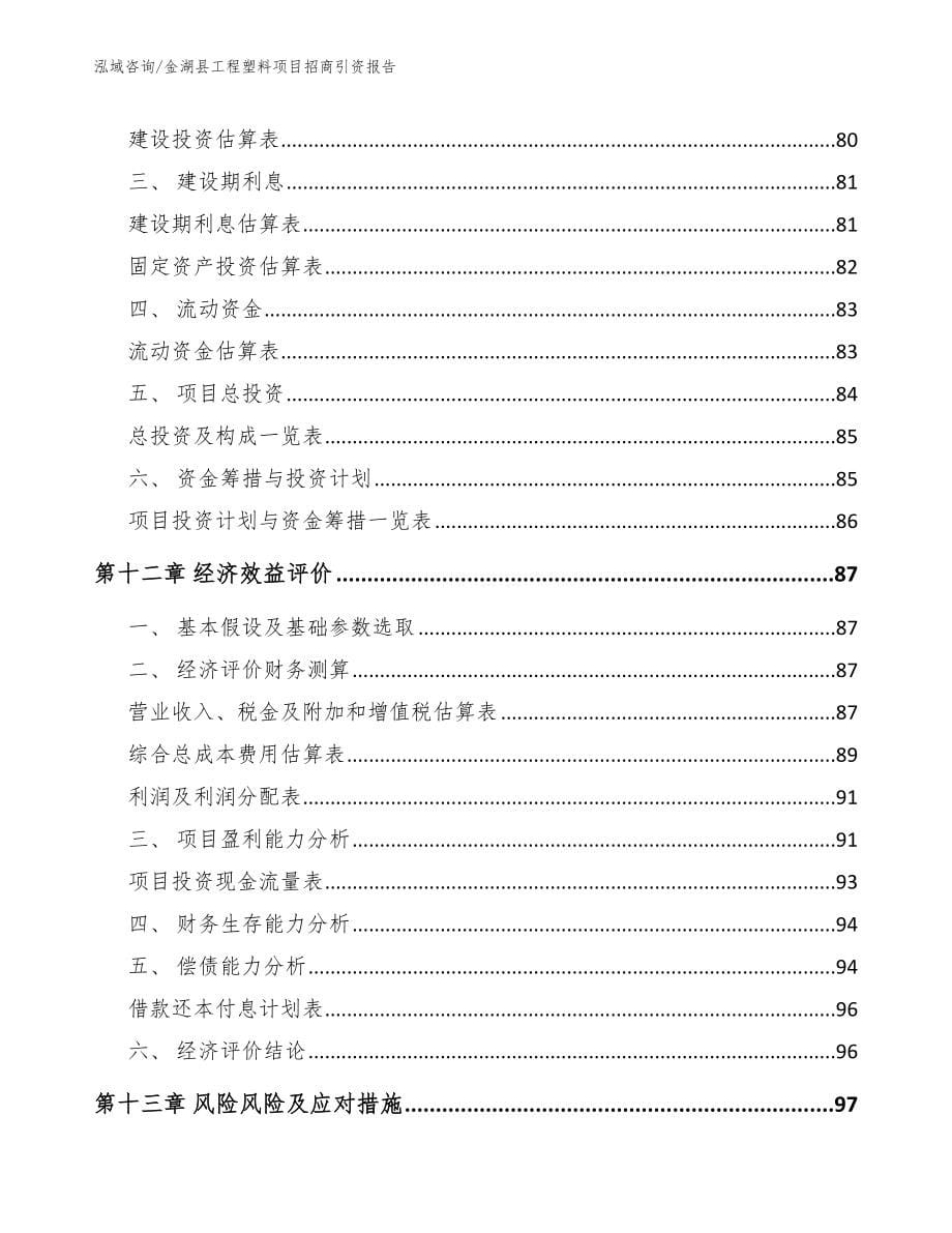 金湖县工程塑料项目招商引资报告_第5页