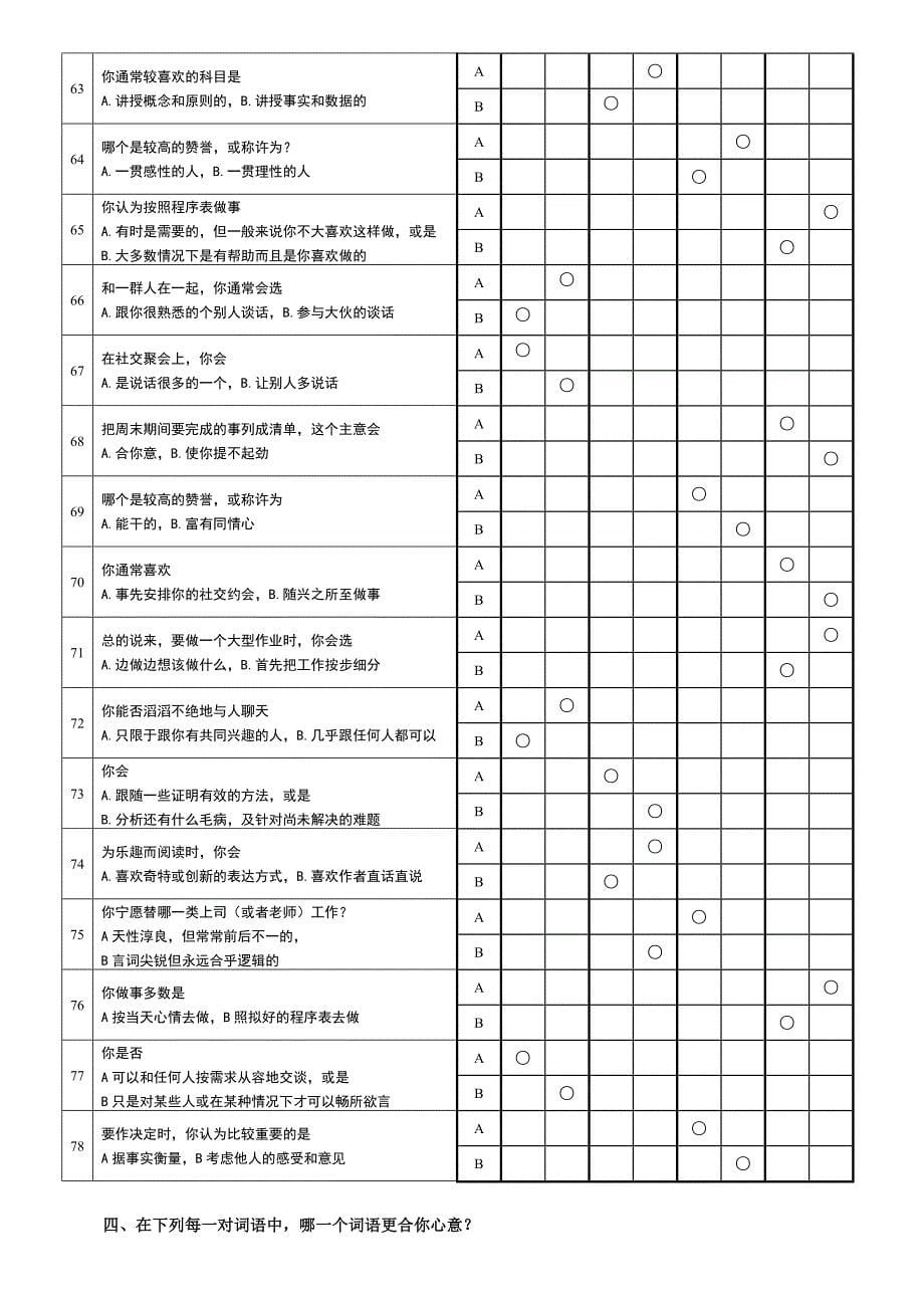 《MBTI职业性格测试题》_第5页