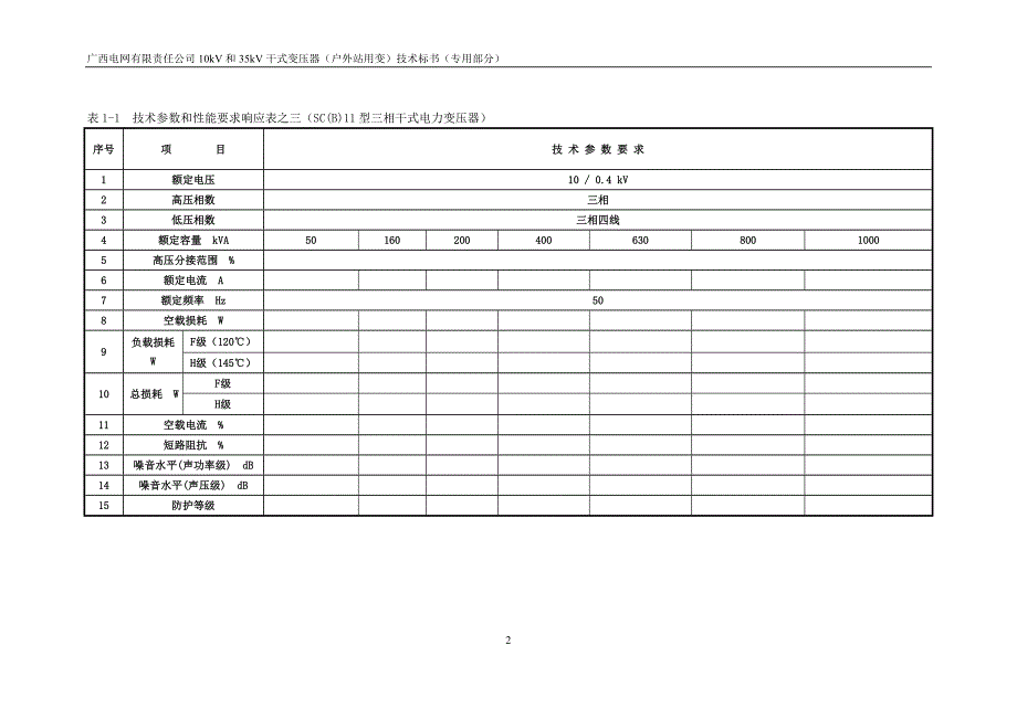 10kV和35kV干式变压器（户外站用变）（2015版）-专用部分.doc_第4页