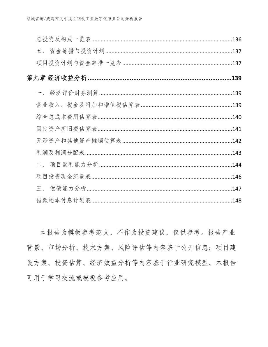 威海市关于成立钢铁工业数字化服务公司分析报告参考范文_第5页