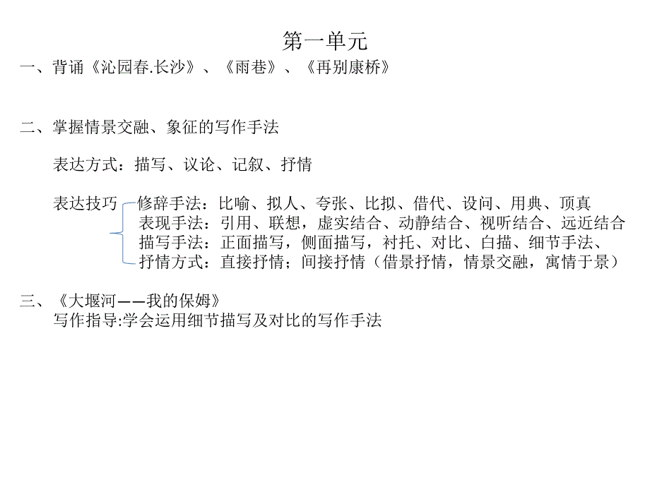 高中语文必修一复习知识点PPT精品文档_第2页