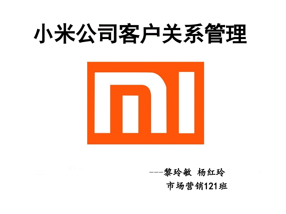 小米客户关系管理()（PPT X页）_第1页