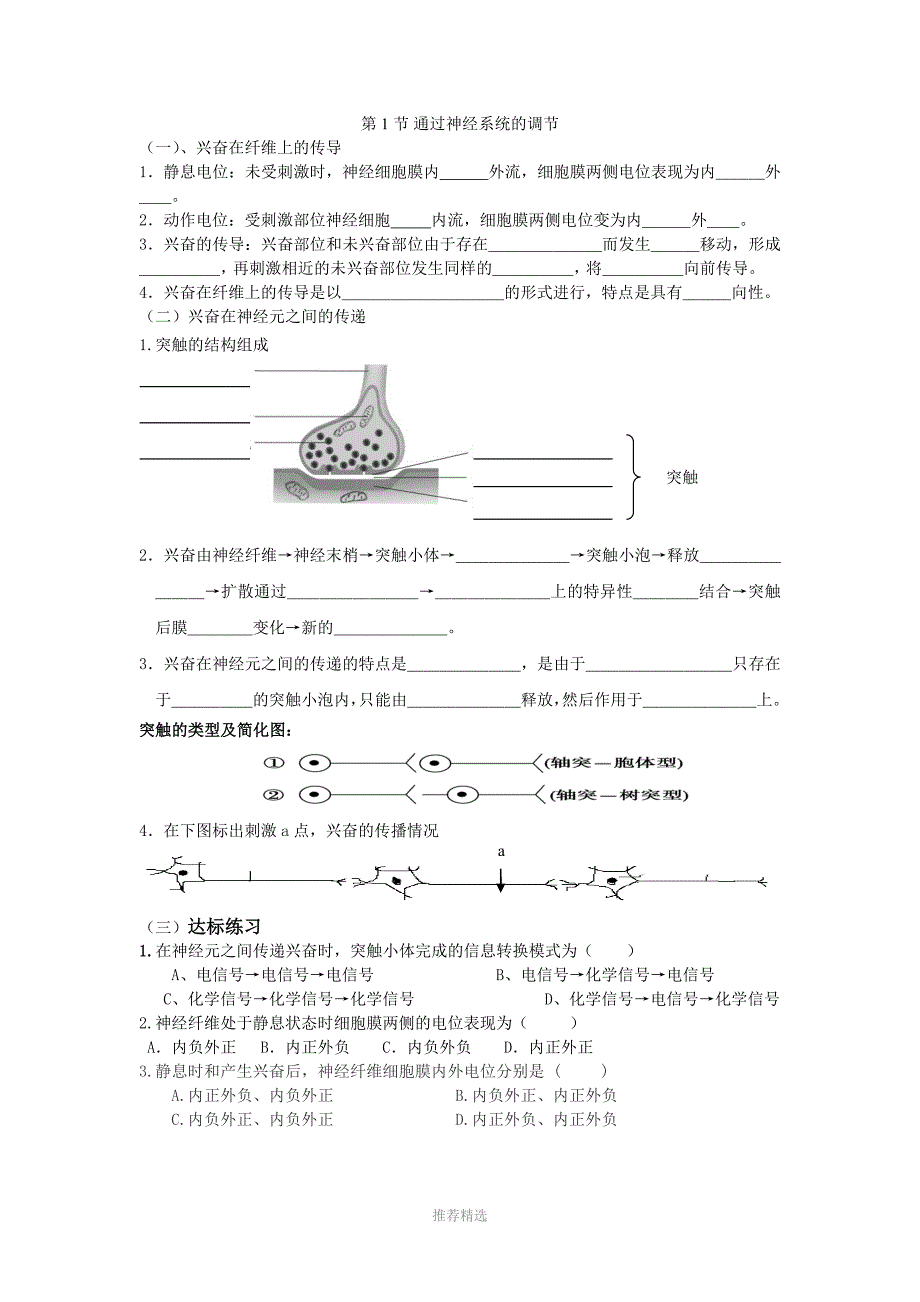 兴奋的传导传递_第1页