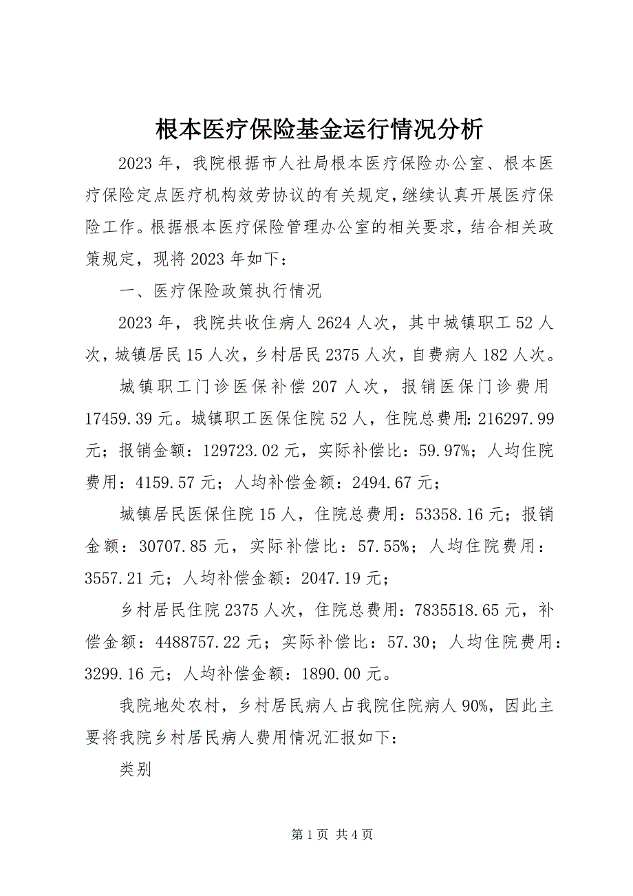 2023年基本医疗保险基金运行情况分析.docx_第1页