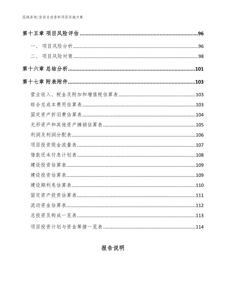 宜宾合成香料项目实施方案（范文）_第5页