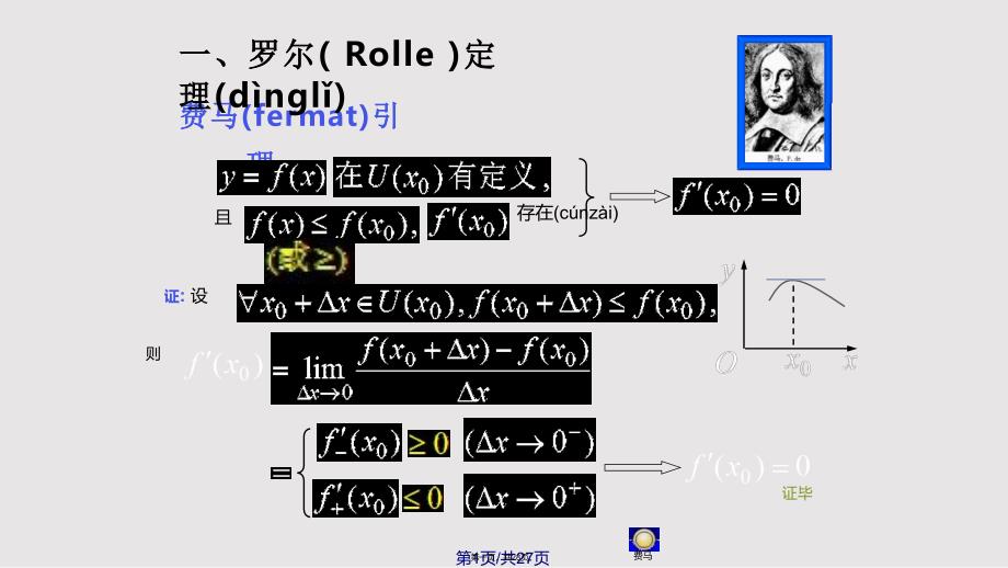 D31微分中值定理77807实用教案_第1页