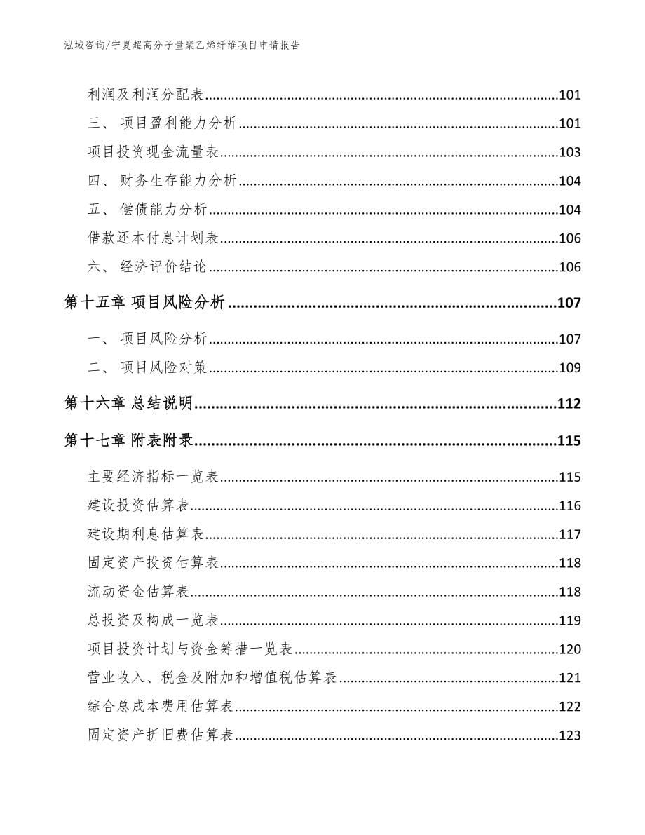 宁夏超高分子量聚乙烯纤维项目申请报告_范文模板_第5页