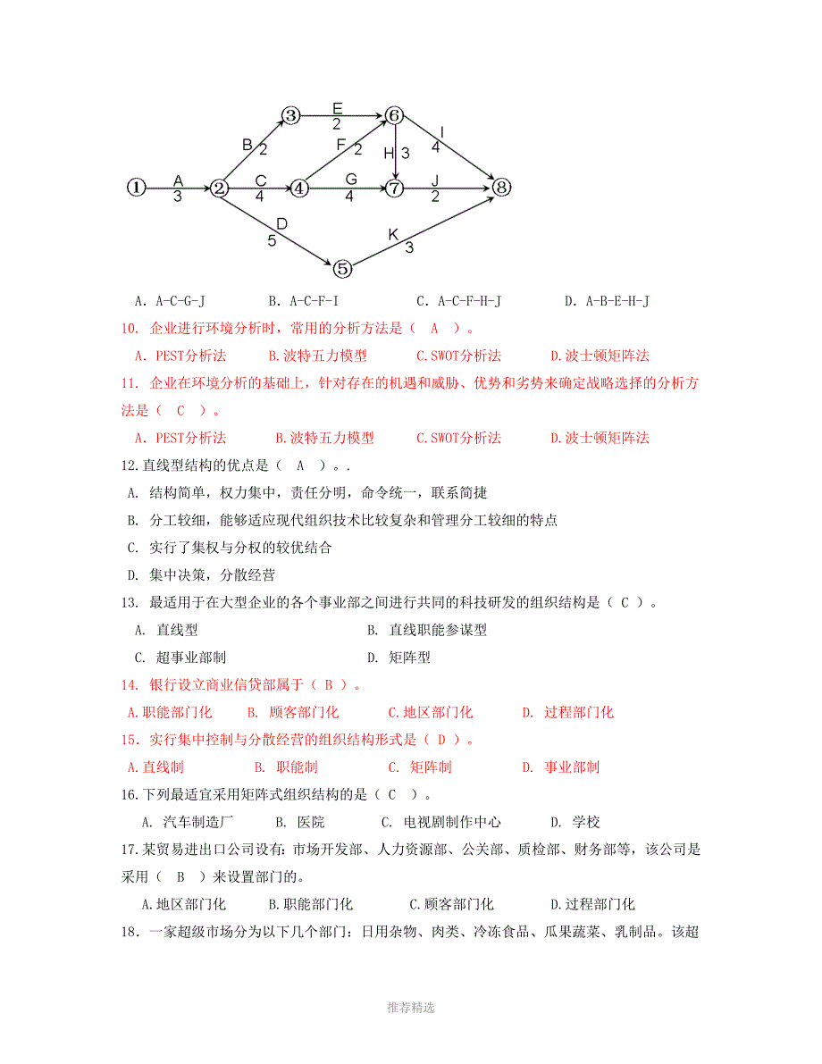 《管理学基础》复习题含答案Word版_第2页