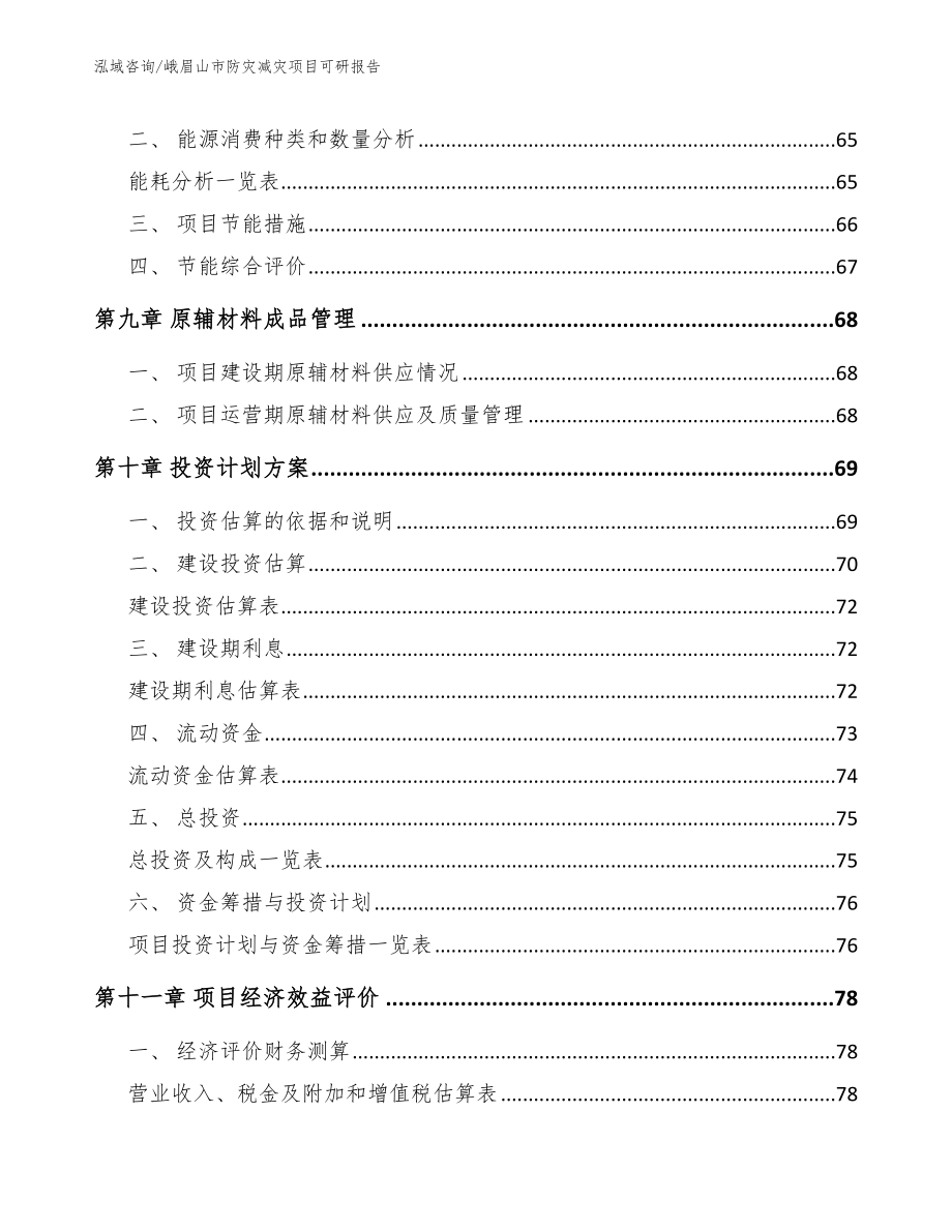 峨眉山市防灾减灾项目可研报告_范文参考_第4页