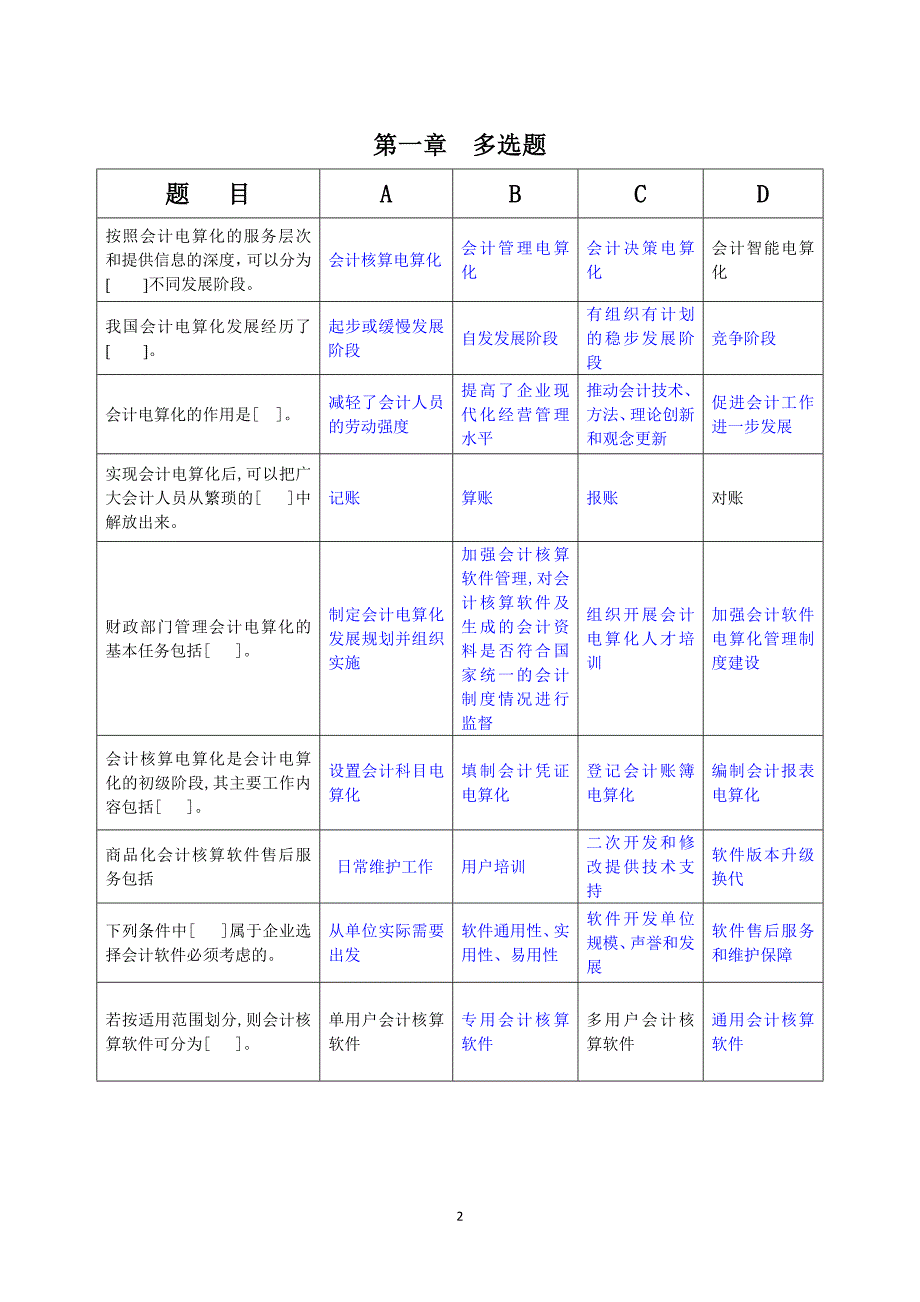 电算化考证章节练习题答案_第2页