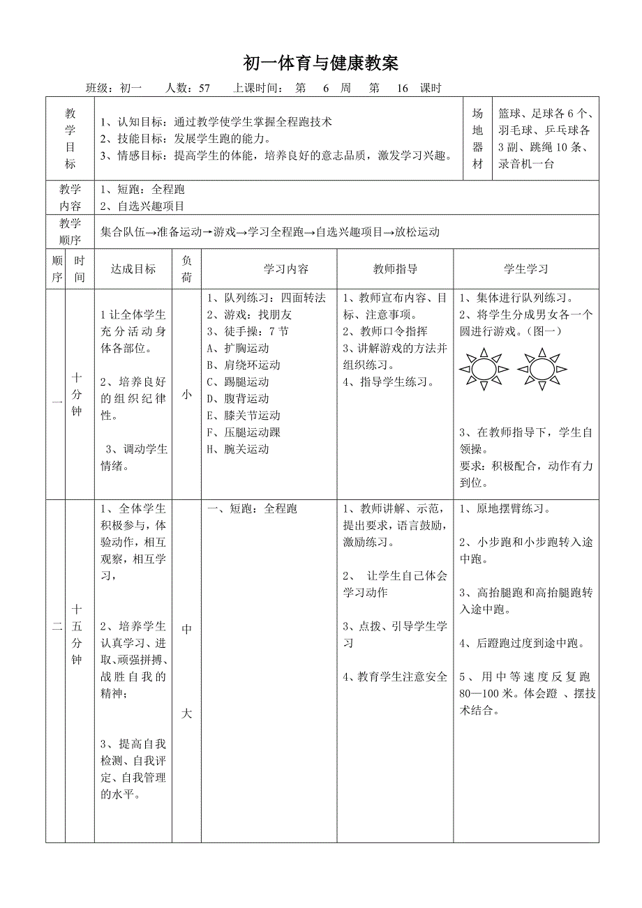 体育快速跑教案4_第1页