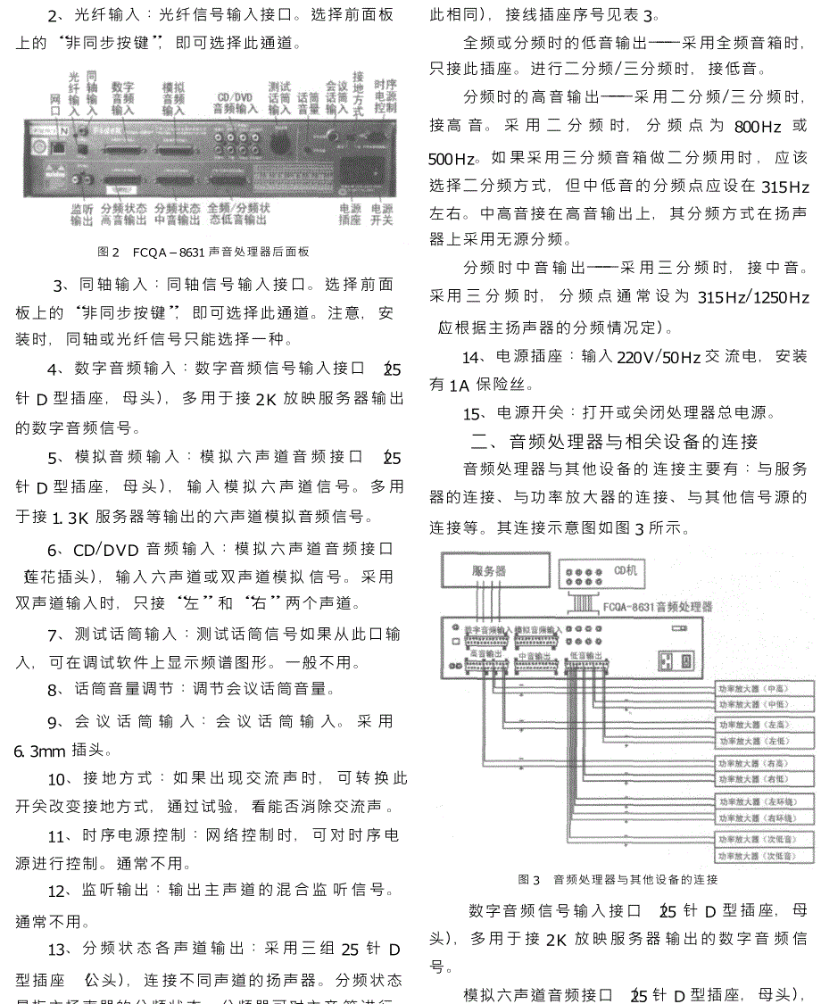 FCQA8631声音处理器的调试与使用_第2页