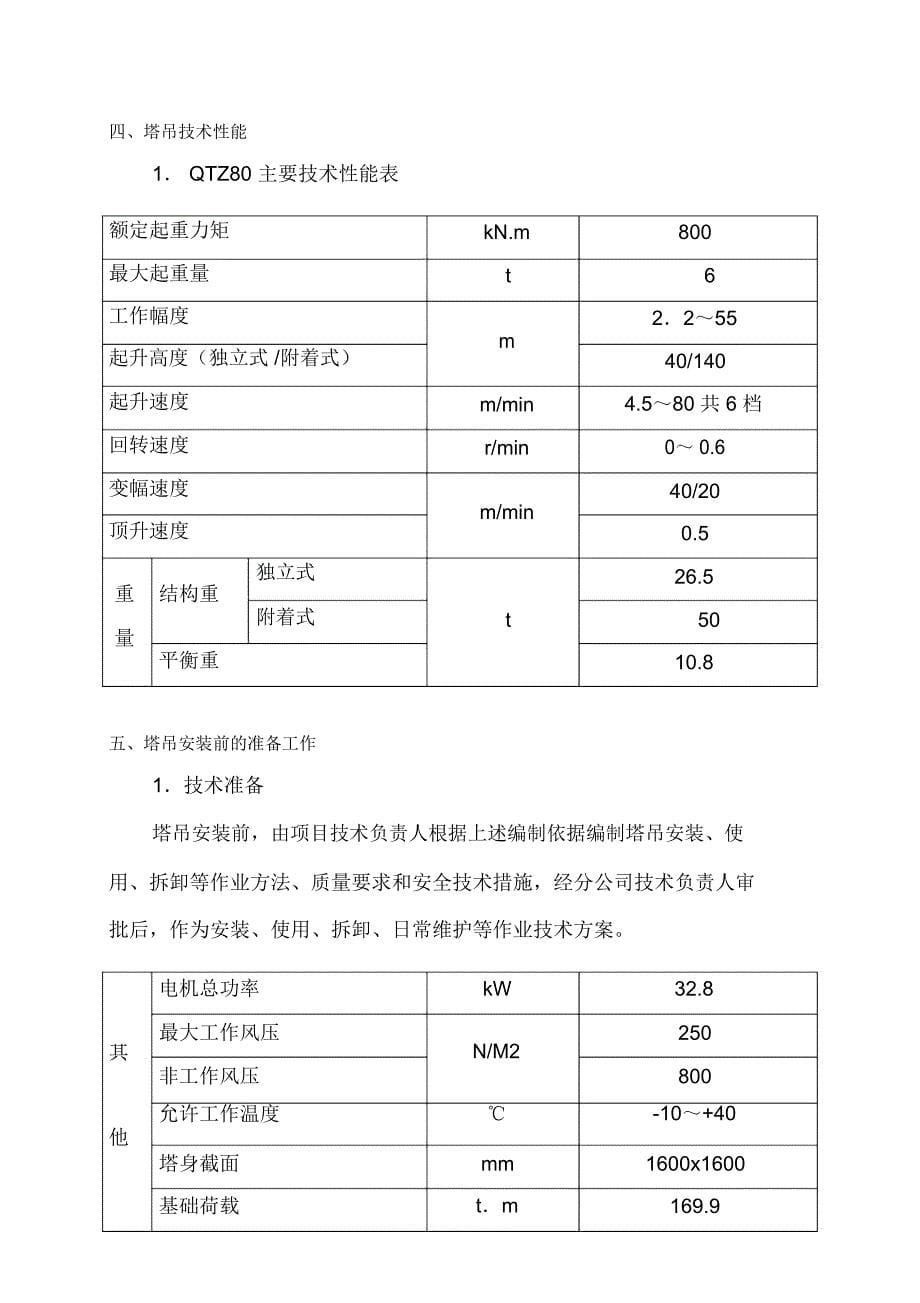 QTZ80塔吊安拆施工方案精编版_第5页