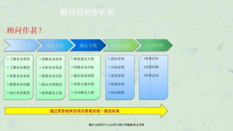 做专业的顾问eHR团队培训课件_第5页