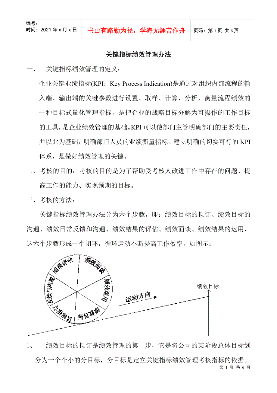 关键指标绩效管理办法_第1页